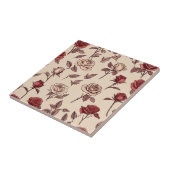 rustiek Roos Tegeltje (Zijkant)