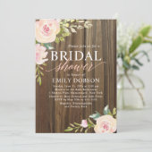 Rustiek Roos Vrijgezellenfeest Kaart (Staand voorkant)