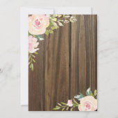 Rustiek Roos Vrijgezellenfeest Kaart (Achterkant)