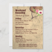 Rustiek, Roze, Bloemen, Cowgirl, Uitnodiging 2 kan (Achterkant)