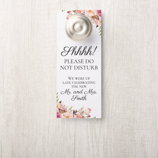 Rustiek Roze Bloemen Hangers van de huwelijksdeur (Op knop)