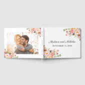 Rustiek Roze Bloemen Huwelijk Gastboek Gastenboek (Volledig)
