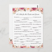 Rustiek Roze Bloemen Huwelijksadvies Kaarten (Voorkant / Achterkant)