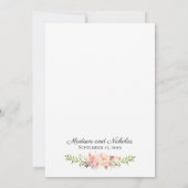 Rustiek Roze Bloemen Huwelijksuitnodiging Kaarten (Achterkant)