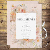 Rustiek Roze Bloemen Lijst Vrijgezellenfeest Kaart