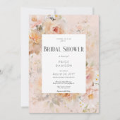 Rustiek Roze Bloemen Lijst Vrijgezellenfeest Kaart (Voorkant)