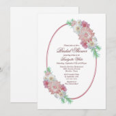 Rustiek Roze Bloemen Vrijgezellenfeest Kaart (Voorkant / Achterkant)