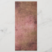 Rustiek Roze & Burlap Vintage Bruiloft Menu (Achterkant)