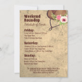 Rustiek Roze Cowgirl Bachelorette Route Kaart (Voorkant)