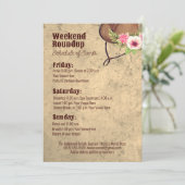 Rustiek Roze Cowgirl Bachelorette Route Kaart (Staand voorkant)