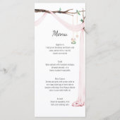 Rustiek Roze Drape Tree Branch Wedding Menu (Voorkant)