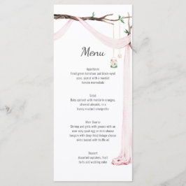 Rustiek Roze Drape Tree Branch Wedding Menu