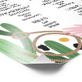 Rustiek Roze Eerste Rodeo 1e Verjaardag Menu Sign Foto Afdruk (Hoek)