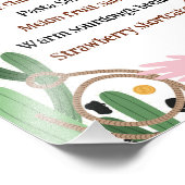 Rustiek Roze Eerste Rodeo Verjaardag Voedsel Menu  Foto Afdruk (Hoek)