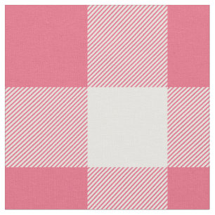 Rustiek roze en witte Buffalo Plaid Stof