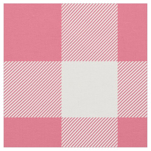 Rustiek roze en witte Buffalo Plaid Stof (Close Up)
