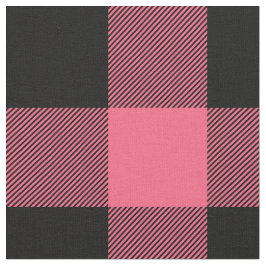Rustiek roze en zwarte Buffalo Plaid Stof