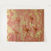 Rustiek Roze Flamingo Tapijt Wandkleed (Voorkant (horizontaal))
