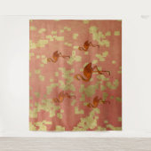 Rustiek Roze Flamingo Tapijt Wandkleed (Voorkant)