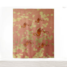 Rustiek Roze Flamingo Tapijt