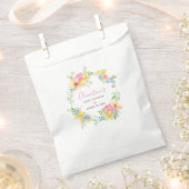 Rustiek Roze Geel Waterverf Bloemen Baby shower Bedankzakje (Geknipt)