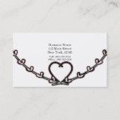 Rustiek Roze Hart Vine Land Chic Gepersonaliseerd Visitekaartje (Achterkant)