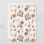 Rustiek Roze Herfst Little Pumpkin 1st Birthday Kaart (Achterkant)