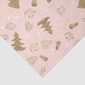 Rustiek roze Kerstmis Tissuepapier (Detail)