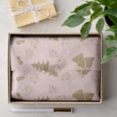 Rustiek roze Kerstmis Tissuepapier (Geschenk)