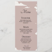 Rustiek Roze Minimal cloud thema baby shower Menu (Voorkant)