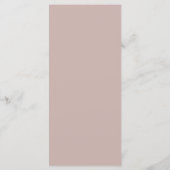 Rustiek Roze Minimal cloud thema baby shower Menu (Achterkant)