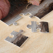 Rustiek roze pompoen herfstbladeren legpuzzel (Zijkant)