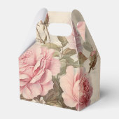 Rustiek Roze Rose Boeket Bedankdoosjes (Achterkant)