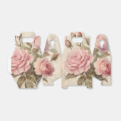 Rustiek Roze Rose Boeket Bedankdoosjes (Uitgevouwen)