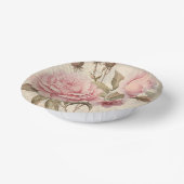 Rustiek Roze Rose Boeket Papieren Kommen (Gebogen)