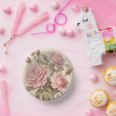 Rustiek Roze Rose Boeket Papieren Kommen (Feest)