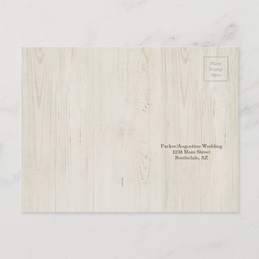 Rustiek RSVP-Briefkaart Uitnodiging Briefkaart (Achterkant)