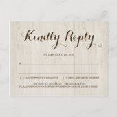 Rustiek RSVP-Briefkaart Uitnodiging Briefkaart (Voorkant)