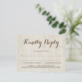 Rustiek RSVP-Briefkaart Uitnodiging Briefkaart (Staand voorkant)