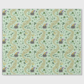 Rustiek S Patroon Groen Iers Shamrocks St Patricks Cadeaupapier (Vlak)
