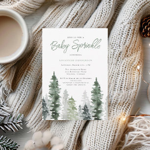 Rustiek Sage Groen Neutraal Sprinkle Baby shower Kaart