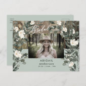 Rustiek Salie Foliage Wit Bloemen Vrijgezellenfees Briefkaart (Voorkant / Achterkant)