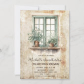 Rustiek  Salie Groen Bladeren 100e Verjaardag Kaart (Voorkant)