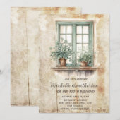 Rustiek  Salie Groen Bladeren 100e Verjaardag Kaart (Voorkant / Achterkant)