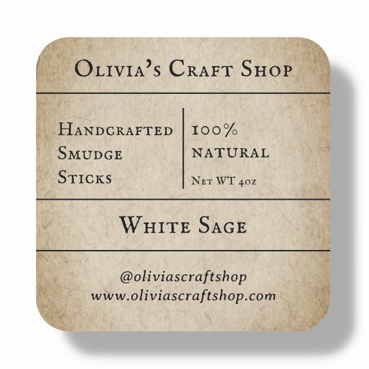 rustiek | Salie Smudge Labels