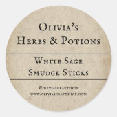 rustiek | Salie Smudge | Productetiketten Ronde Sticker (Voorkant)