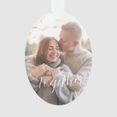 Rustiek Samen 2-zijdige Custom Photo Milestone Ornament (voorkant)