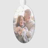 Rustiek Samen 2-zijdige Custom Photo Milestone Ornament (voorkant)