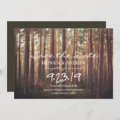 Rustiek Save the Date Bos Tree uitnodiging (Voorkant / Achterkant)