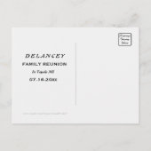 Rustiek Save the Date Family Reunion Briefkaart (Achterkant)